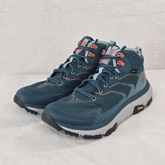 Hoka One One Toa Mid Gore-Tex Trail Hiking Shoes 1112033 Womens Sz 7.5 Green EUC - Picture 2 of 14